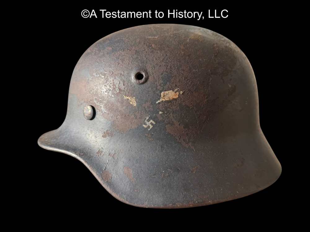 WWII GERMAN- M40 LUFTWAFFE SINGLE DECAL- HELMET NAMED LINER WW2 ORIGINAL-img-0