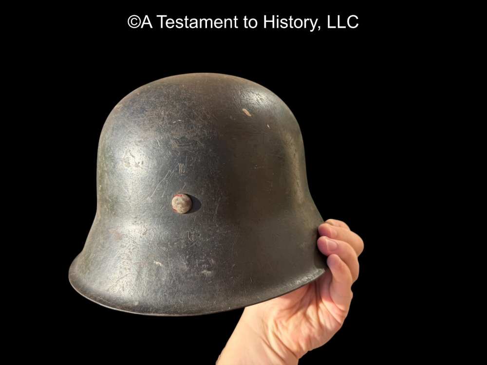 WWII GERMAN- ARMY HEER M42 SINGLE DECAL HELMET- FULL LINER WW2-img-5