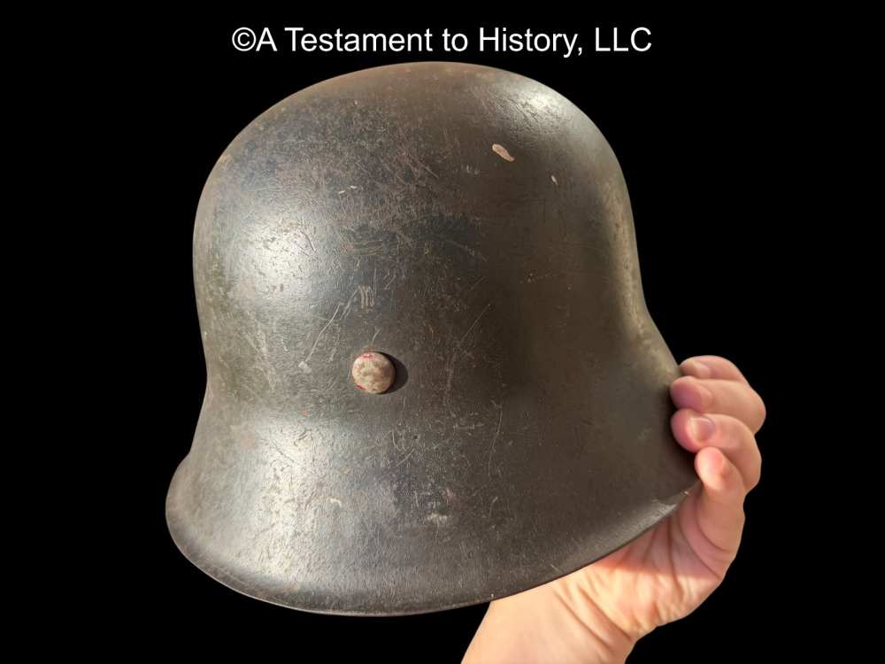 WWII GERMAN- ARMY HEER M42 SINGLE DECAL HELMET- FULL LINER WW2-img-2