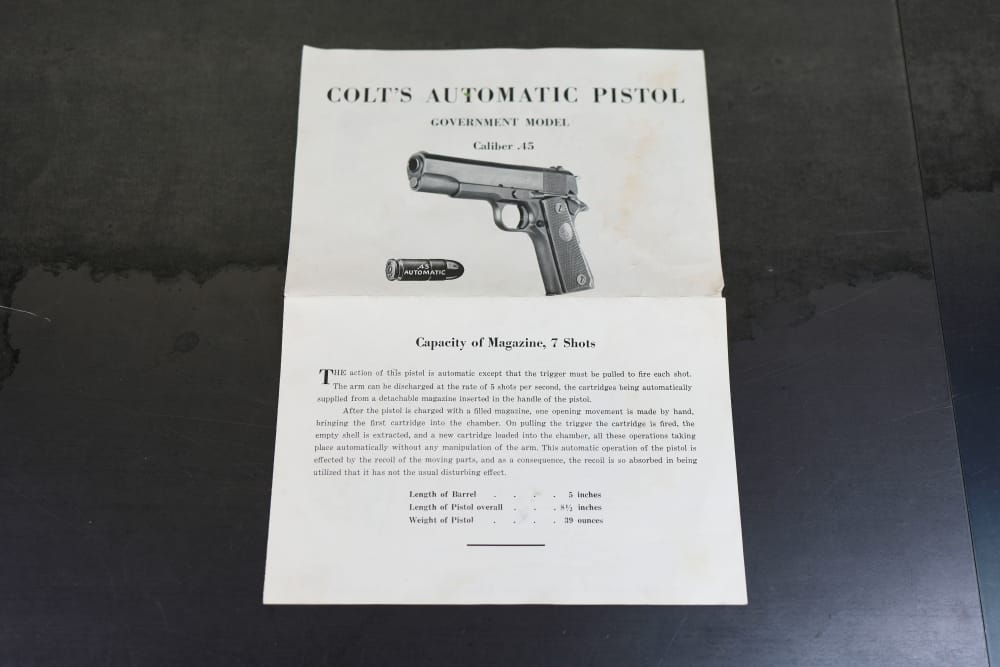 Colt Government Model .45 ACP – 1969 Production – Box, Manual & Grips-img-43