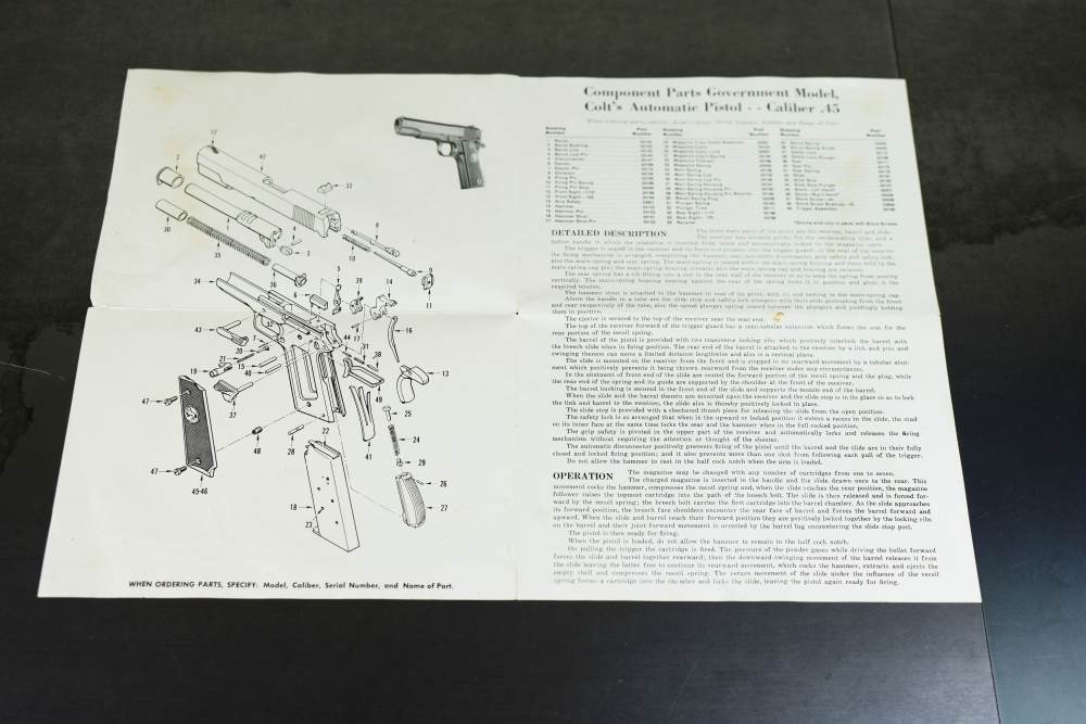 Colt Government Model .45 ACP – 1969 Production – Box, Manual & Grips-img-44