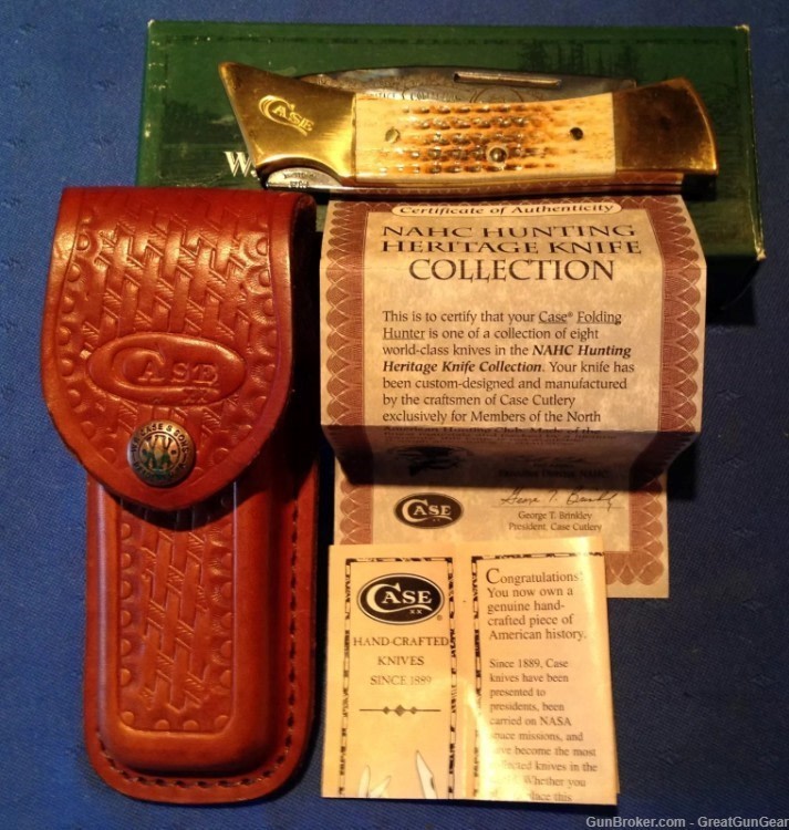 CASE XX Folding Blade Knife Handcrafted & Sheath - NAHC Hunting Heritage-img-1