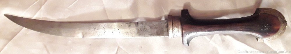 Antique Arab Islamic Koummya Khanjar Jambiya Handmade Knife Dagger&Scabbard-img-4