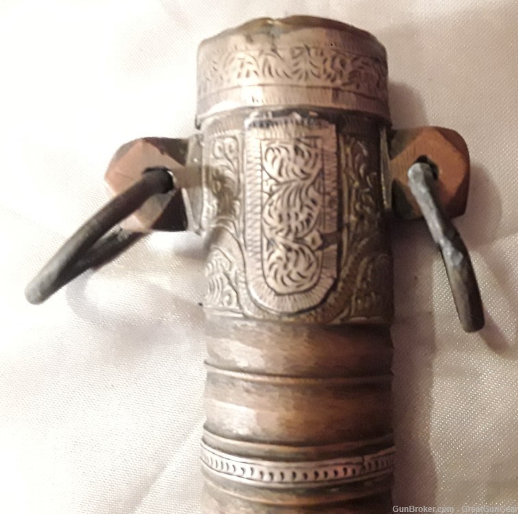 Antique Arab Islamic Koummya Khanjar Jambiya Handmade Knife Dagger&Scabbard-img-15
