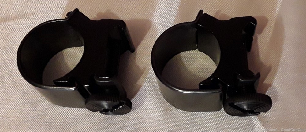 1 Pair Vintage Weaver Detachable Top Mount Scope Rings Gloss Black 1" High-img-2
