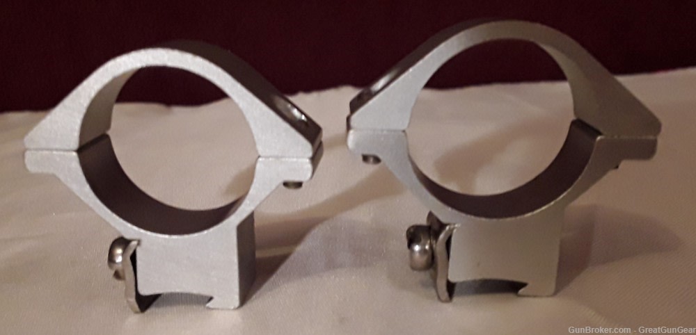 Tip-Off Dovetail Scope Rings Silver 1" Medium with Screws-img-0