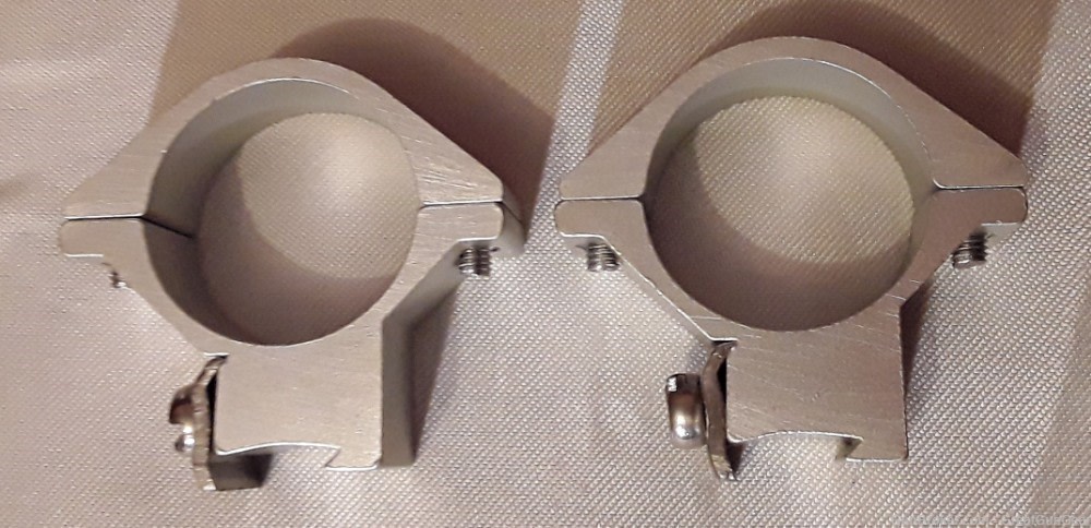 Tip-Off Dovetail Scope Rings Silver 1" Medium with Screws-img-1