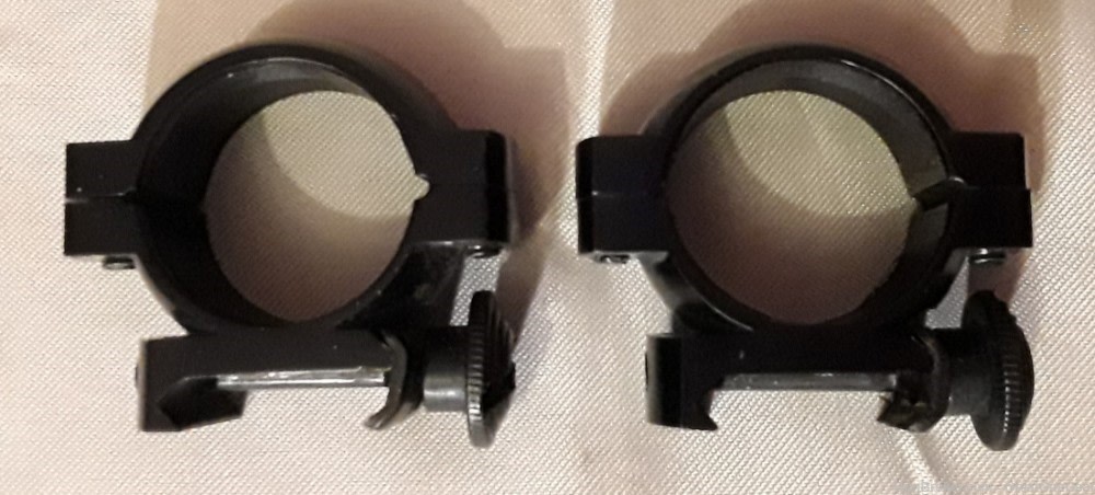 Rifle Scope Mount Rings Smooth 1" Low for Weaver Picatinny w/ Screws-img-0