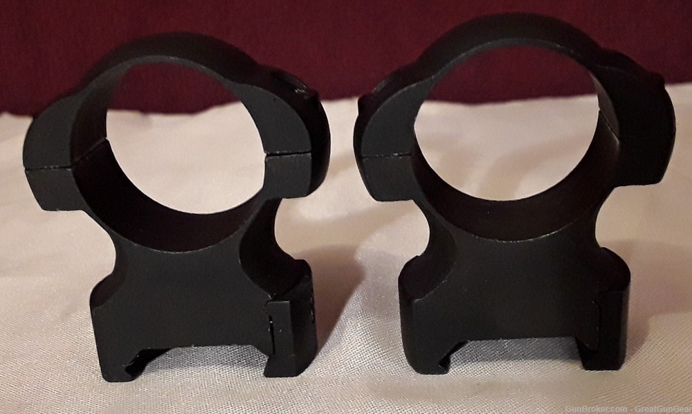 Detachable Weaver-Style Scope Rings Matte 1" High with Screws-img-0