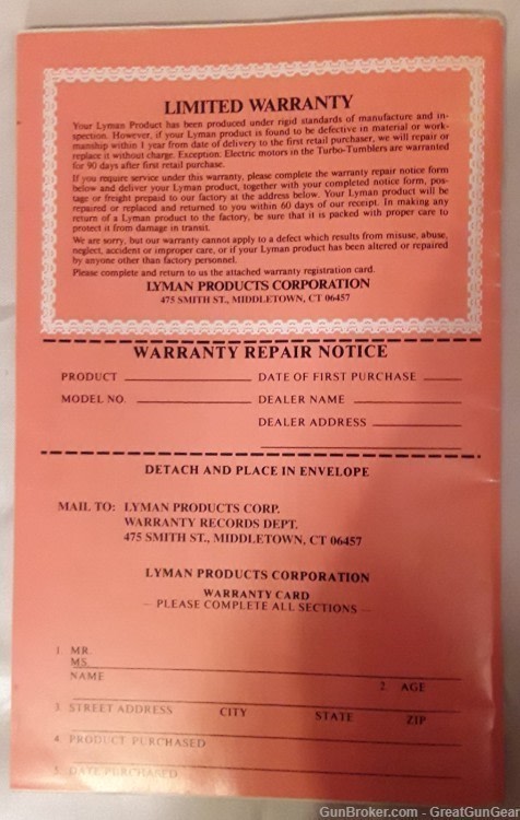 Lyman Reloading and Cast Bullet Guide Manual Booklet-img-1