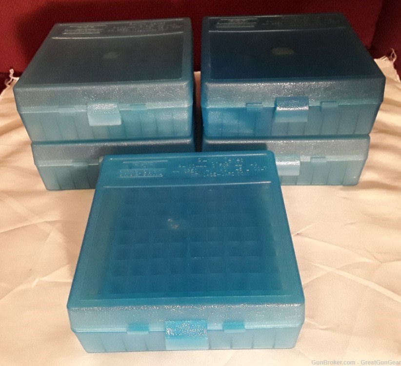 MTM Case-Gard #P-100-44 Pistol Ammo 5 x 100 Round Boxes 44 MAG to 45 L COLT-img-0