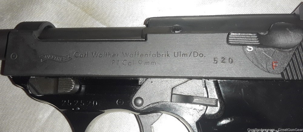 1964 Walther P1 Semi-Automatic Pistol Caliber 9MM with Leather Holster-img-15