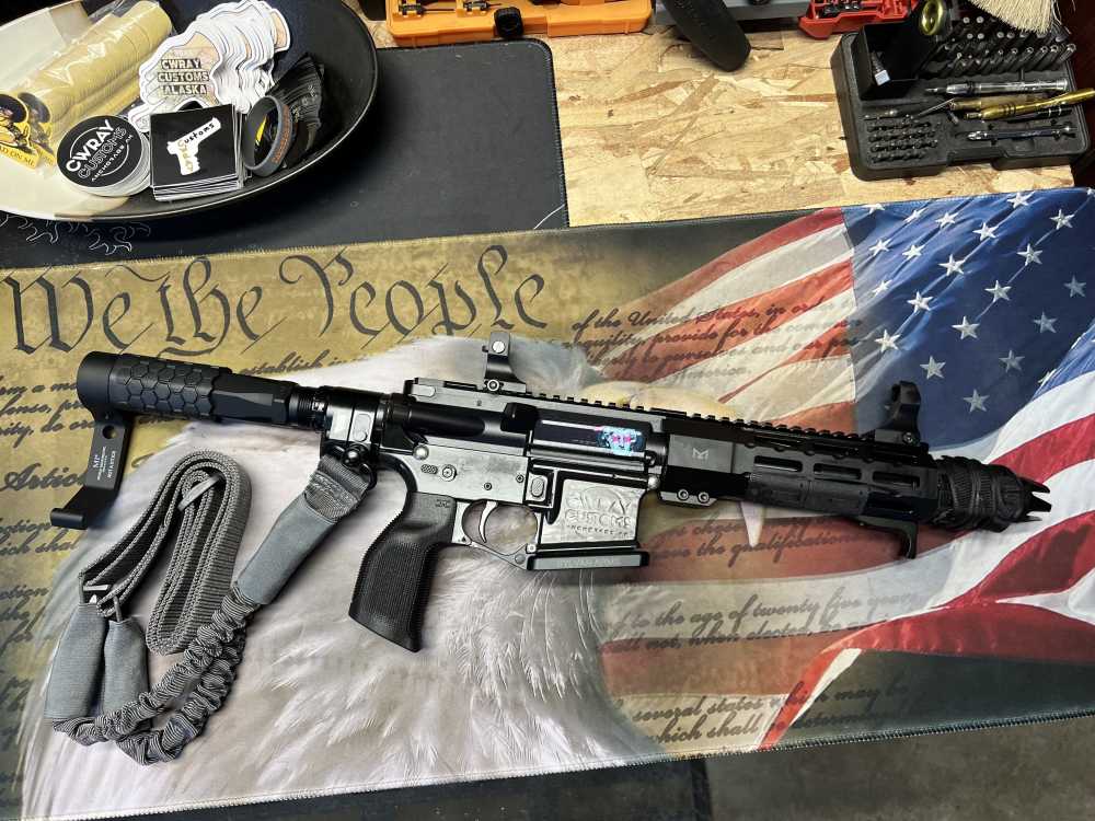 7.5in (556) Folding Truck Gun AR15 Pistol “The Chode” -CWRAY-img-68