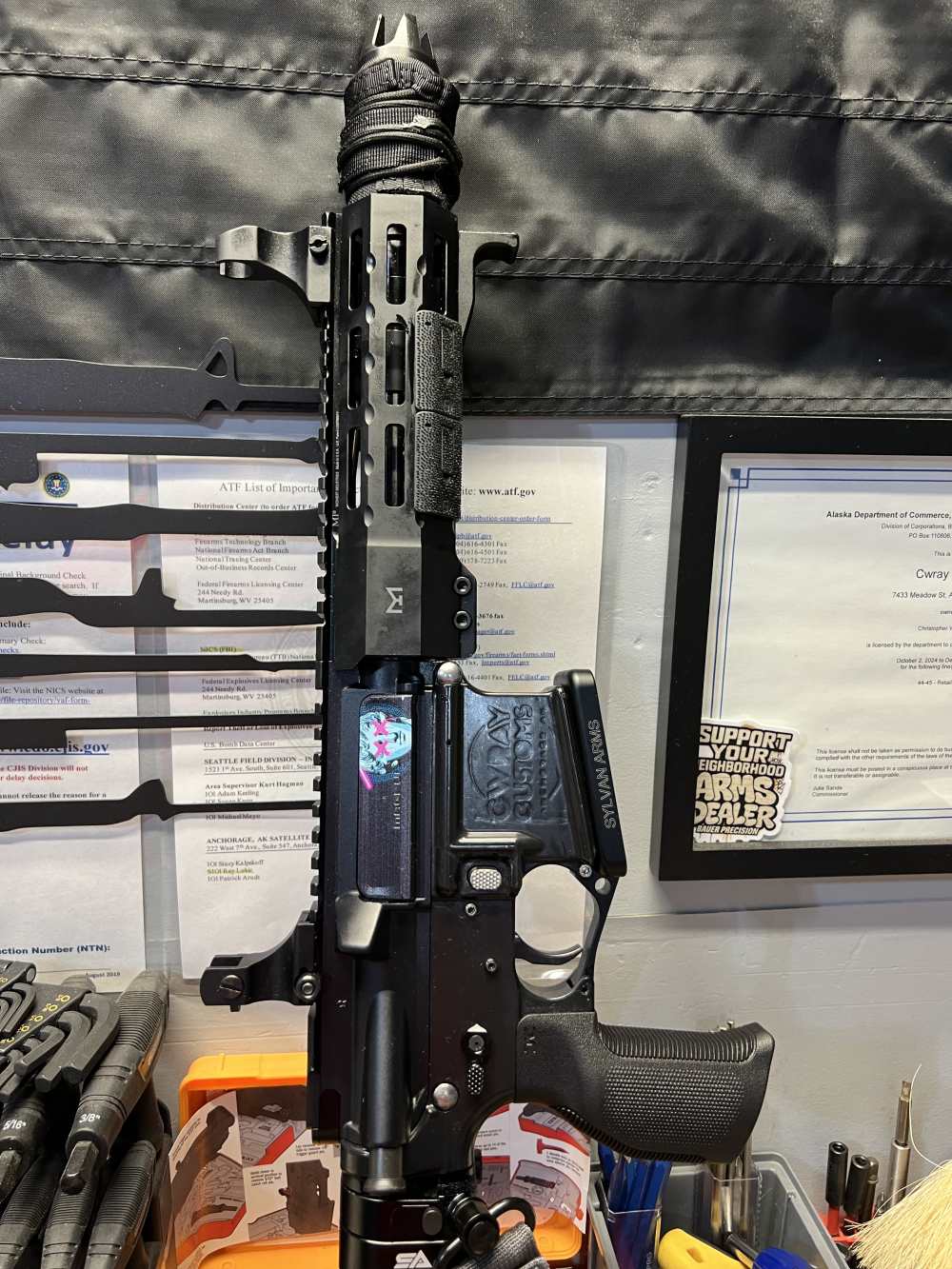7.5in (556) Folding Truck Gun AR15 Pistol “The Chode” -CWRAY-img-54