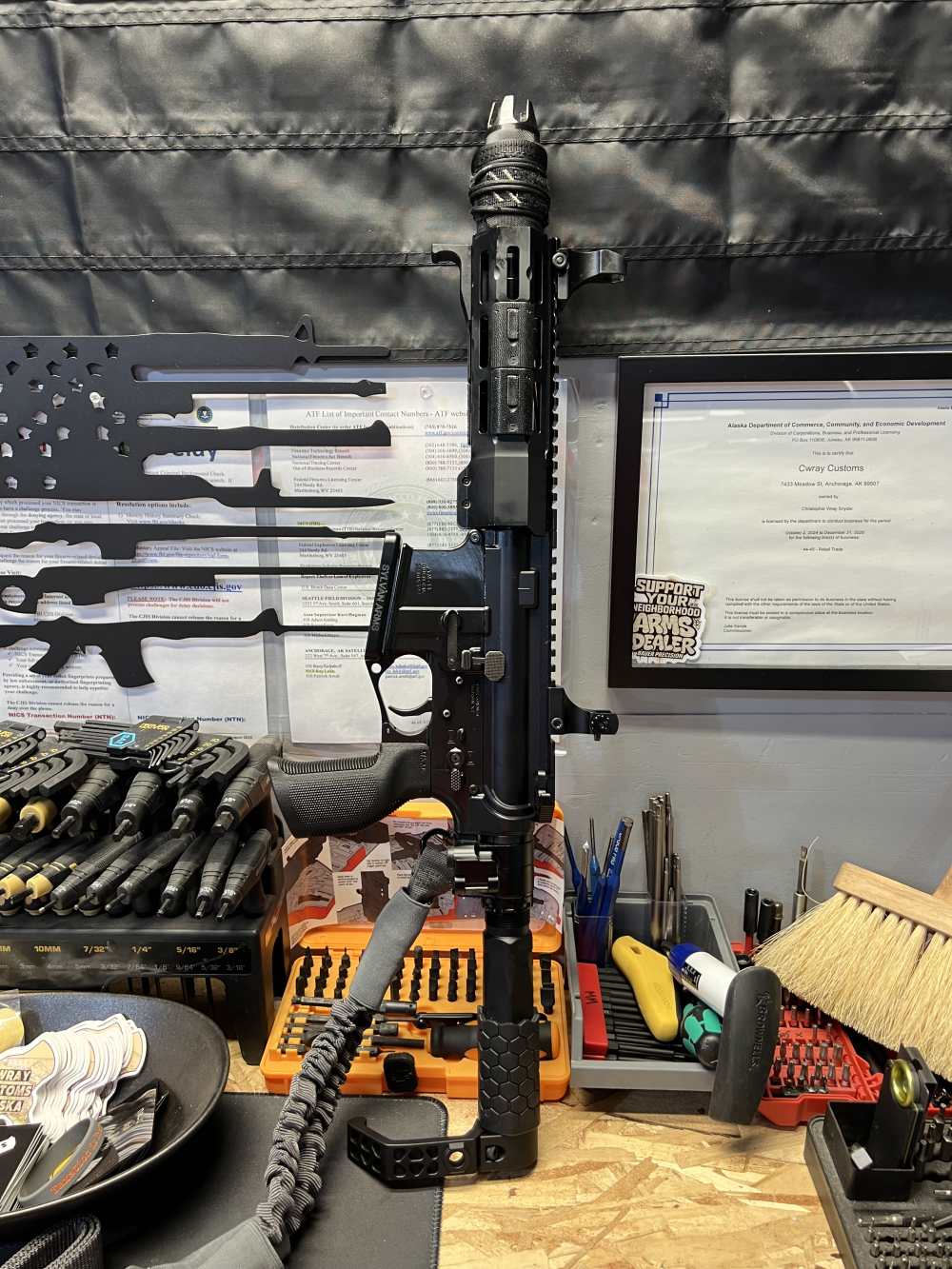7.5in (556) Folding Truck Gun AR15 Pistol “The Chode” -CWRAY-img-53