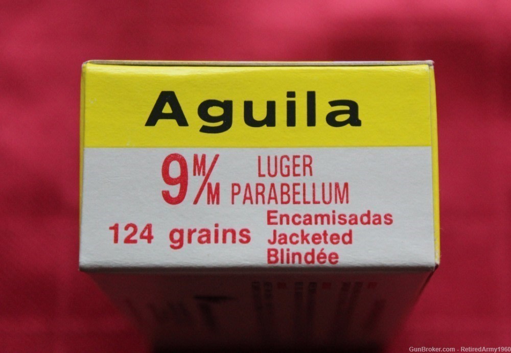 50 Rd, 124gr. Aguilla Luger 9MM Ammo FMJ, RN Ammunition-img-4