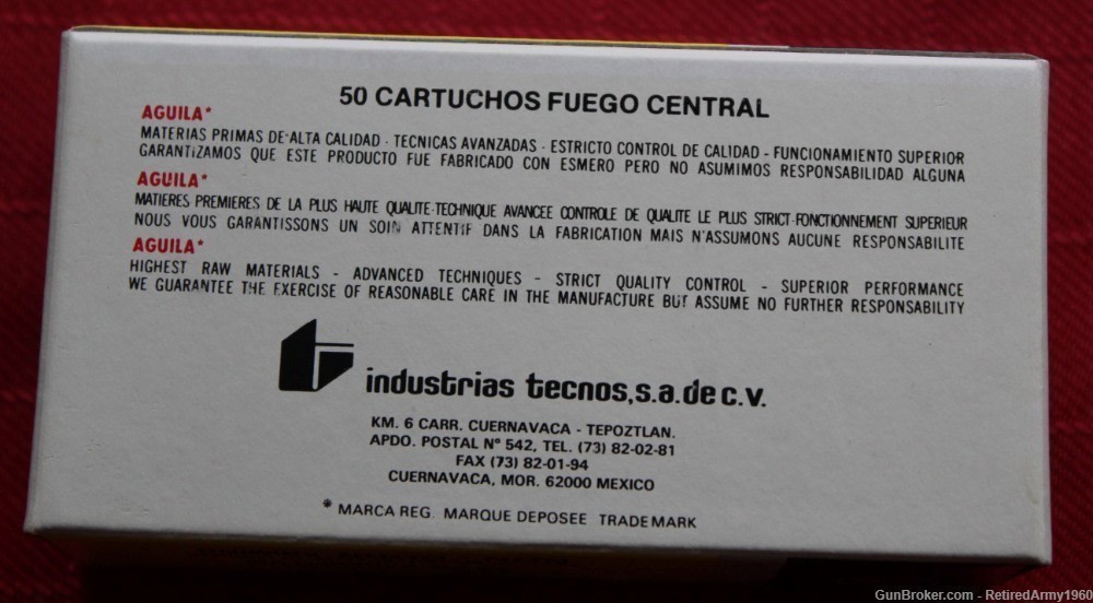 50 Rd, 124gr. Aguilla Luger 9MM Ammo FMJ, RN Ammunition-img-2