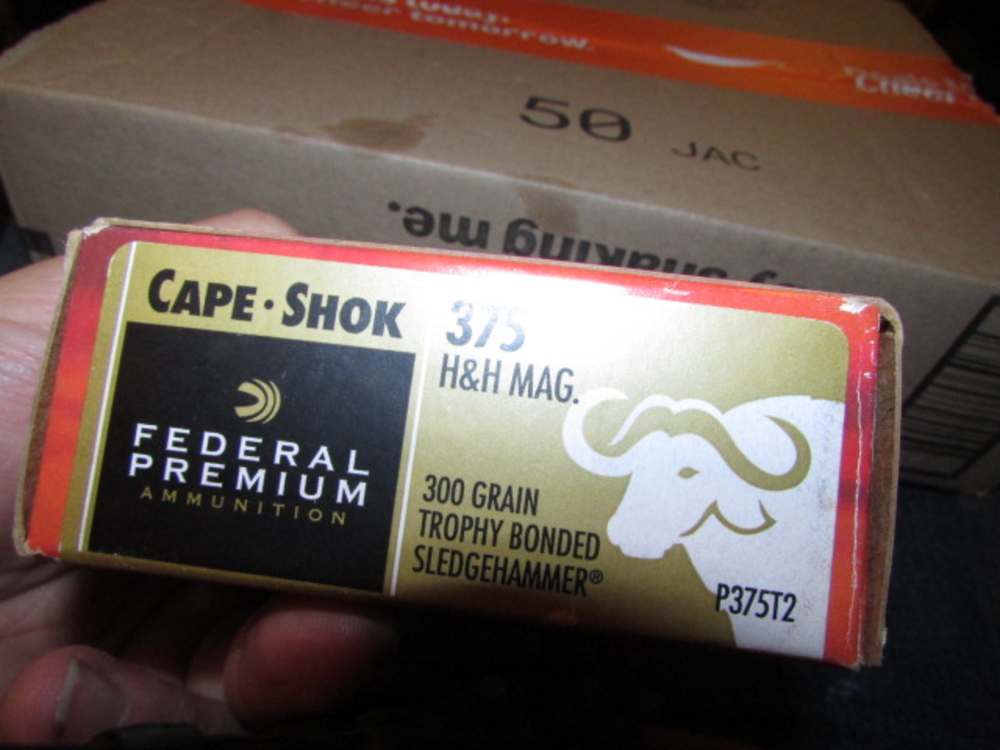 FEDERAL PREMIUM 375 H&H MAGNUM 300 GR TROPHY BONDED SLEDGEHAMMER FREE SHIP!-img-3