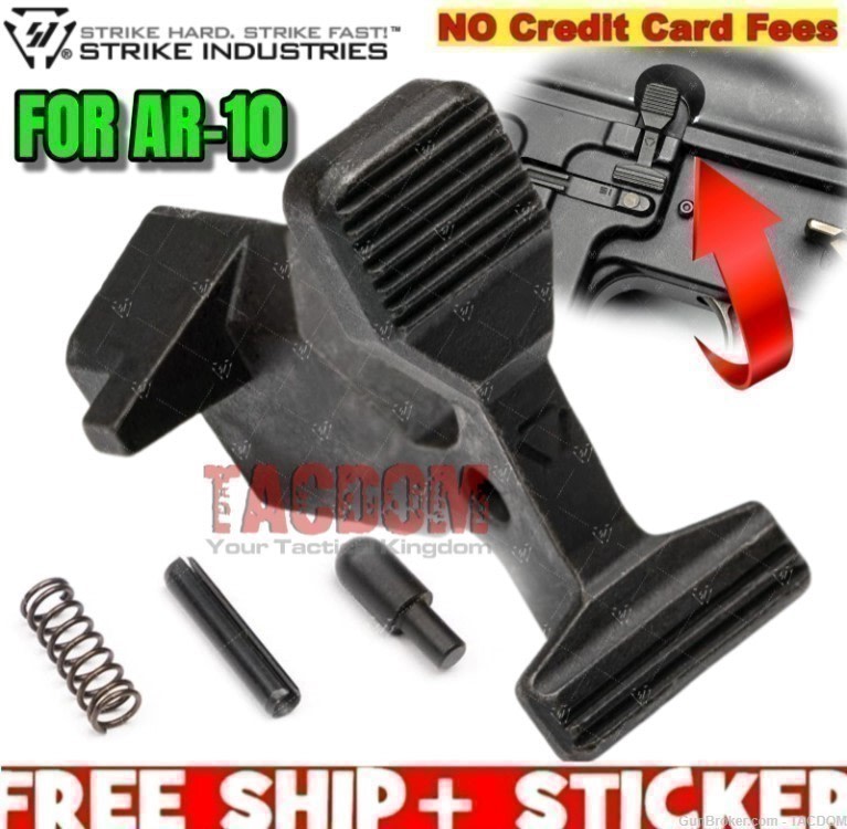 Strike Industries AR-10 DPMS EBC Enhanced Bolt Catch Release Wider Surface -img-0