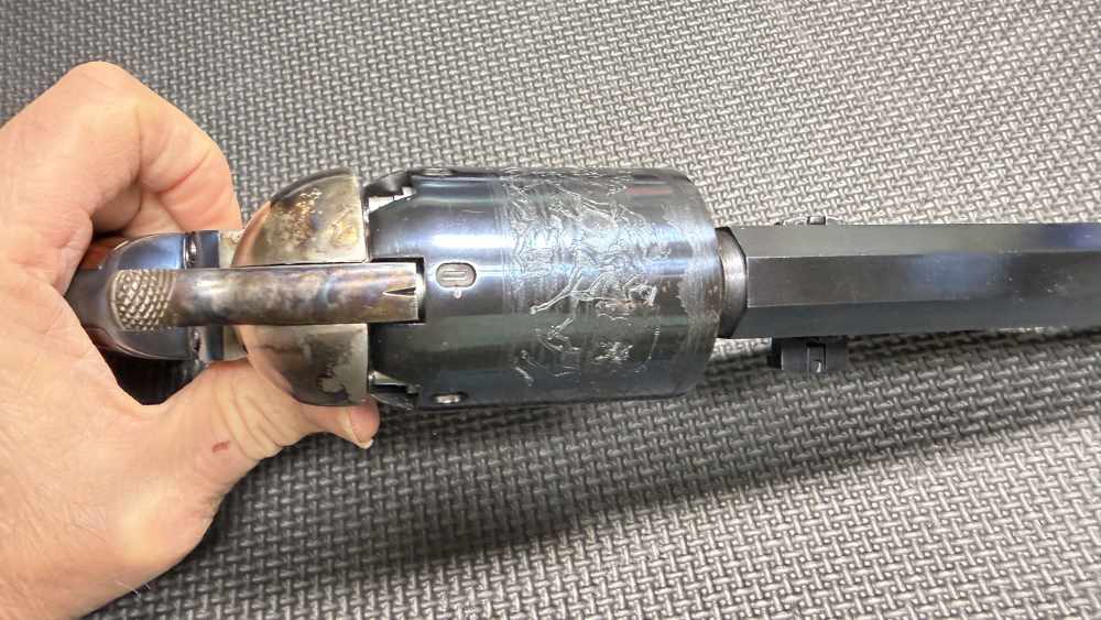 1847 WALKER COLT Revolver by Uberti 44 cal Cap & Ball VG COND W/ Holster-img-9