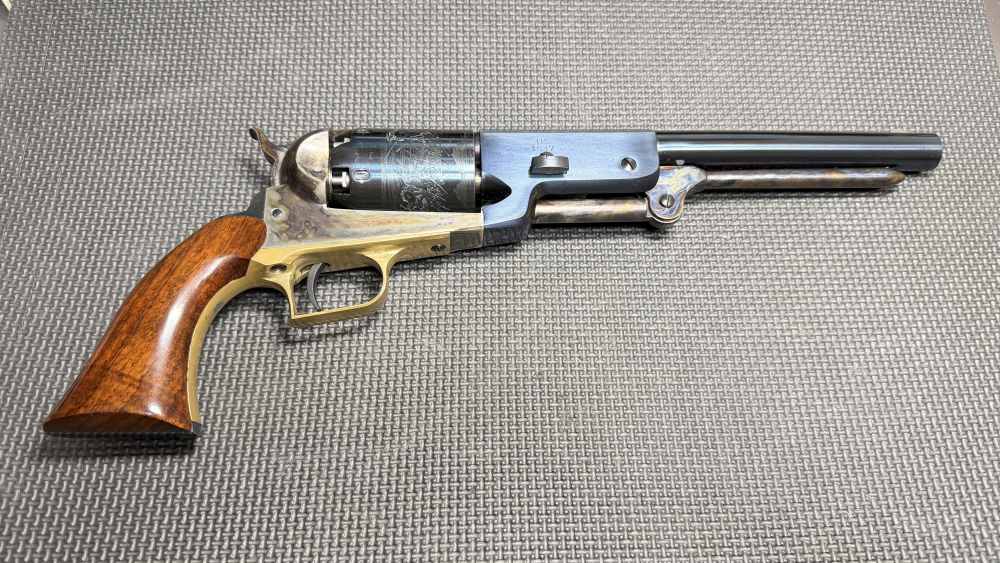1847 WALKER COLT Revolver by Uberti 44 cal Cap & Ball VG COND W/ Holster-img-0