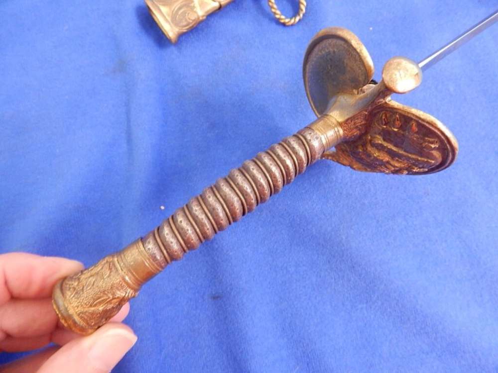 Civil War M1860 Staff & Field Sword with Scabbard-img-4