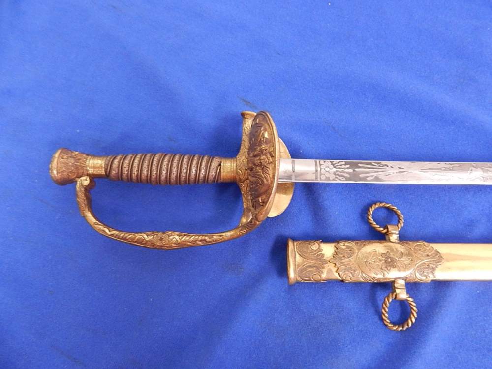 Civil War M1860 Staff & Field Sword with Scabbard-img-1