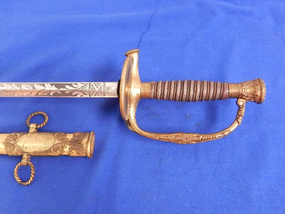 Civil War M1860 Staff & Field Sword with Scabbard-img-8