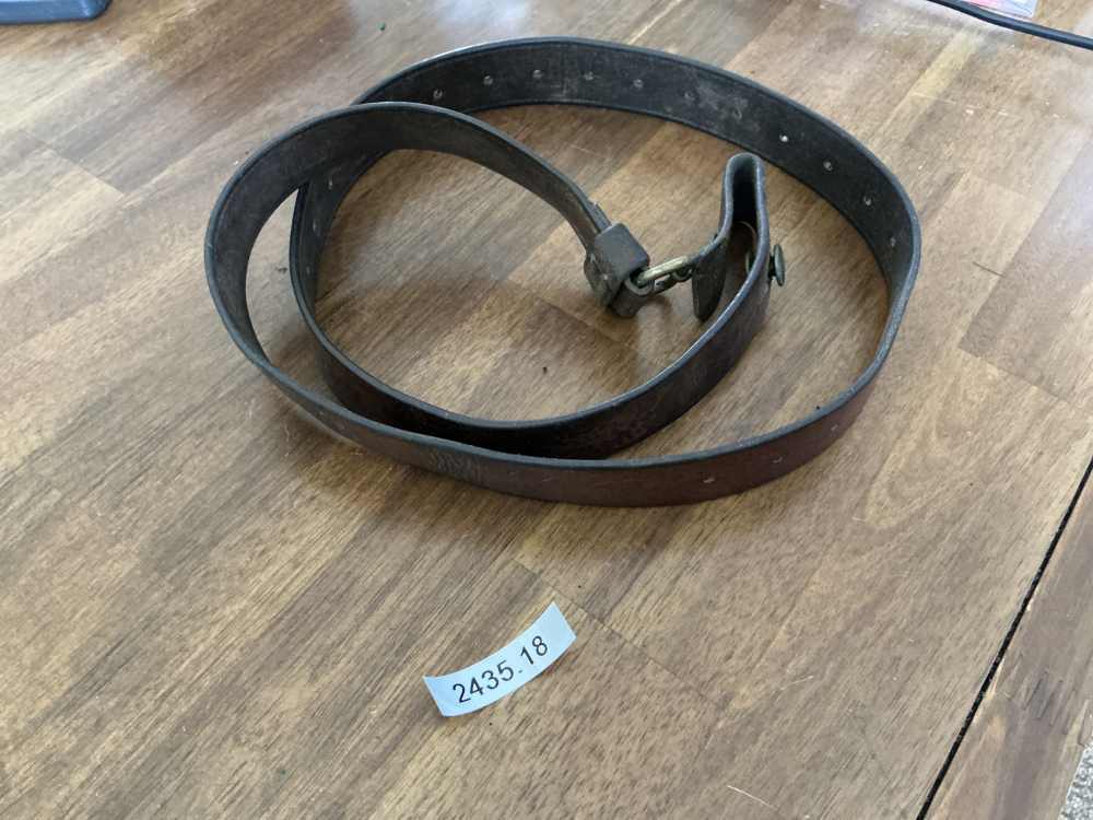 Used Swedish Mauser Leather Rifle Sling-img-0