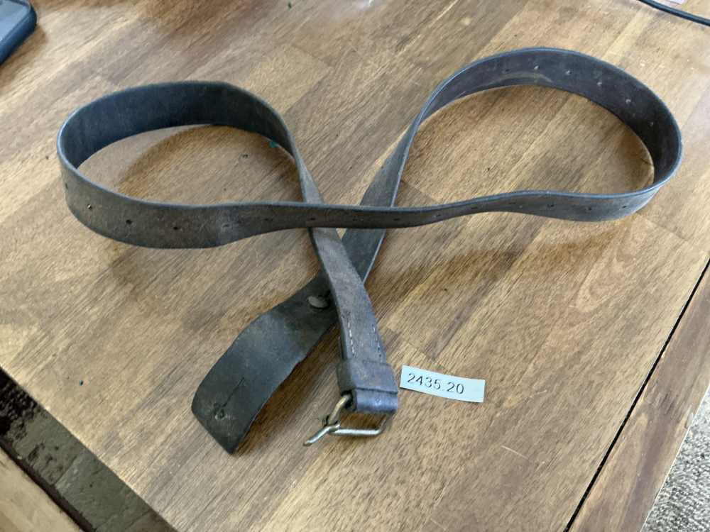 Used Swedish Mauser Leather Rifle Sling-img-0