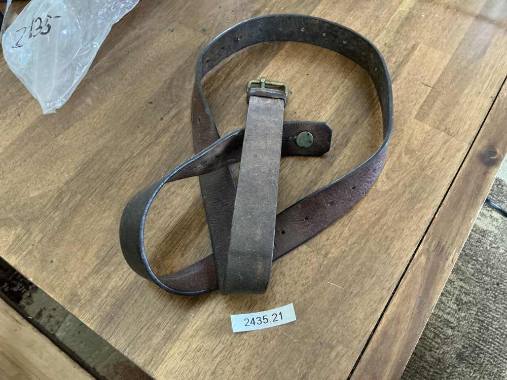 Used Swedish Mauser Leather Rifle Sling-img-0