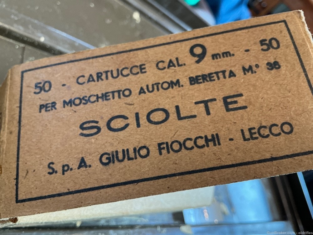 50rds 9mm Luger for Moschetto Automatic Beretta M36 by Fiocchi-img-3