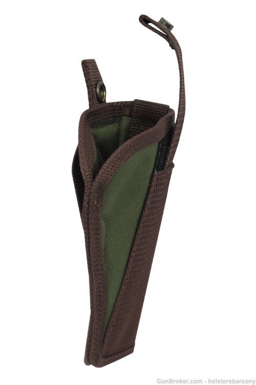 Barsony Woodland Green Cross Draw Holster for 4" Revolvers Size 6 Right-img-4