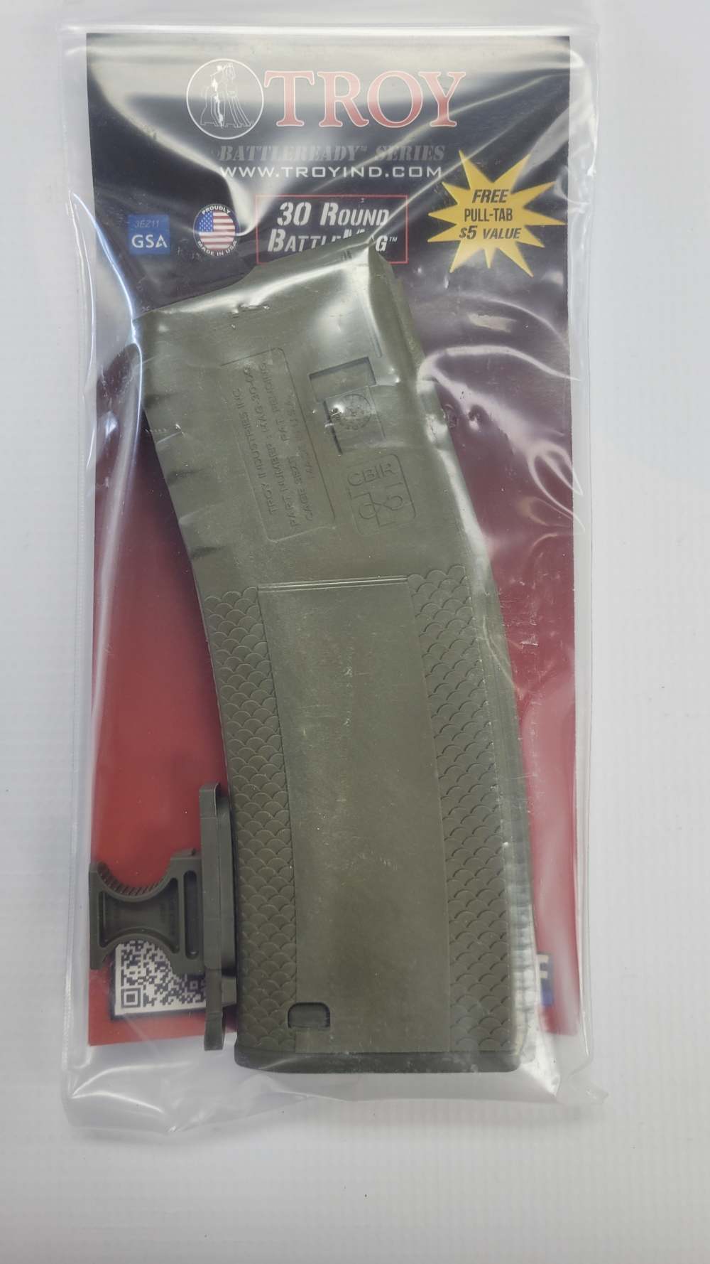 Troy OD Green 30rd Battlemag w Pull Tab-img-1