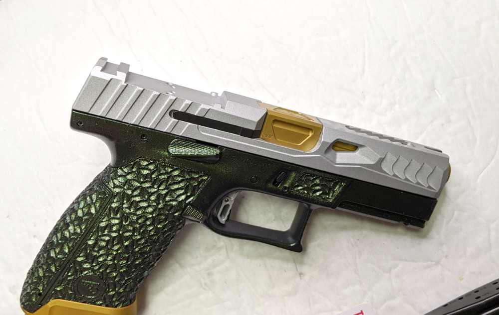 Full Custom CZ P-10 Red-Dot-Ready Candy Cerakote Stippled + More!-img-2