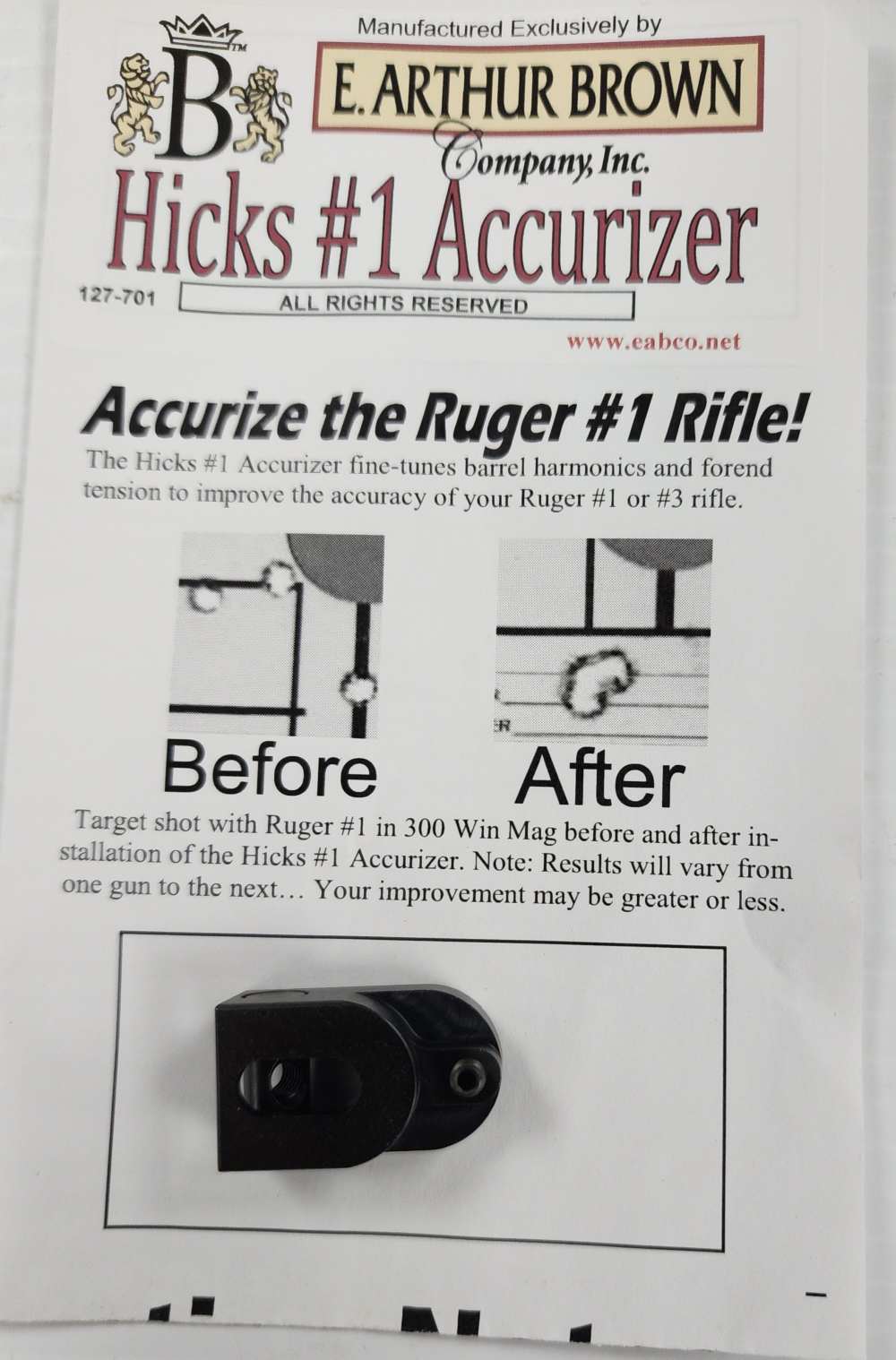 HICKS #1 ACCURIZER MANUFACTURED BY E. ARTHUR BROWN-img-0