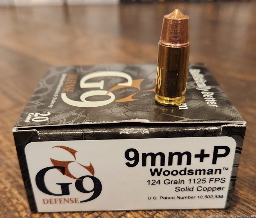 G9 Defense 9mm+p 124 gr Woodsman-img-0