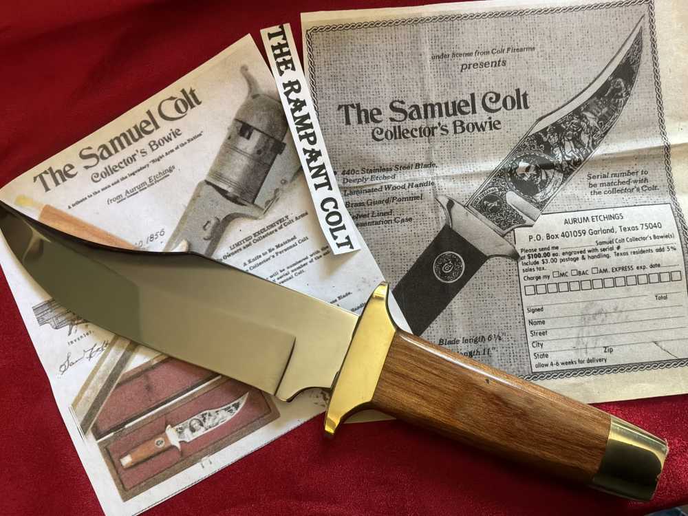 Limited Edition Samuel Colt Bowie SN 102 Aurum Etchings-img-4