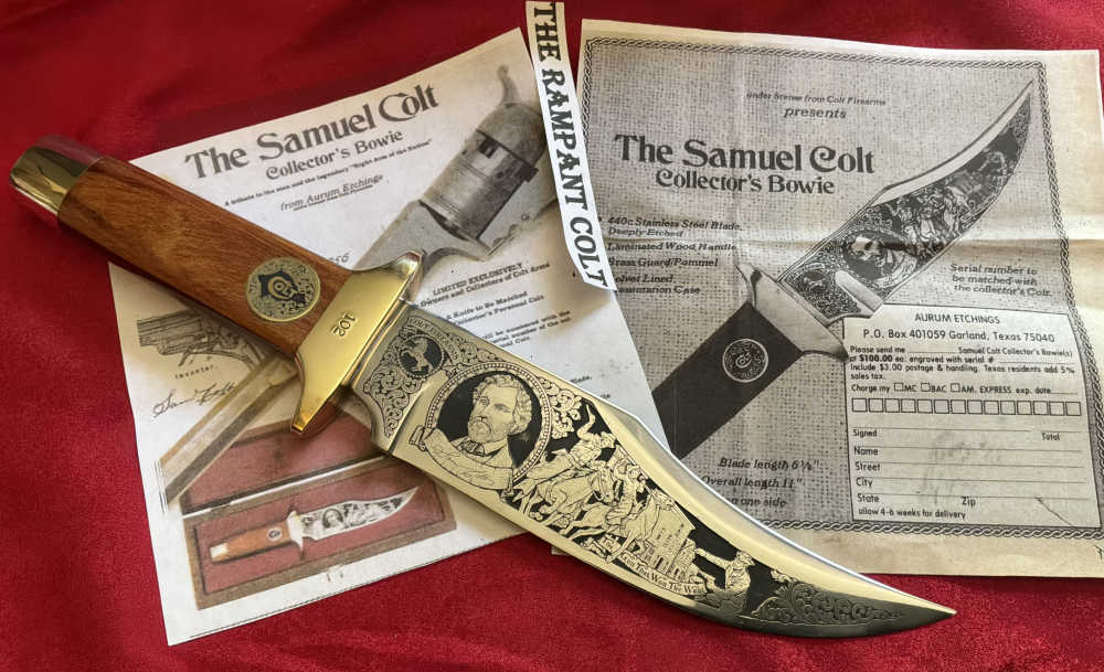 Limited Edition Samuel Colt Bowie SN 102 Aurum Etchings-img-1