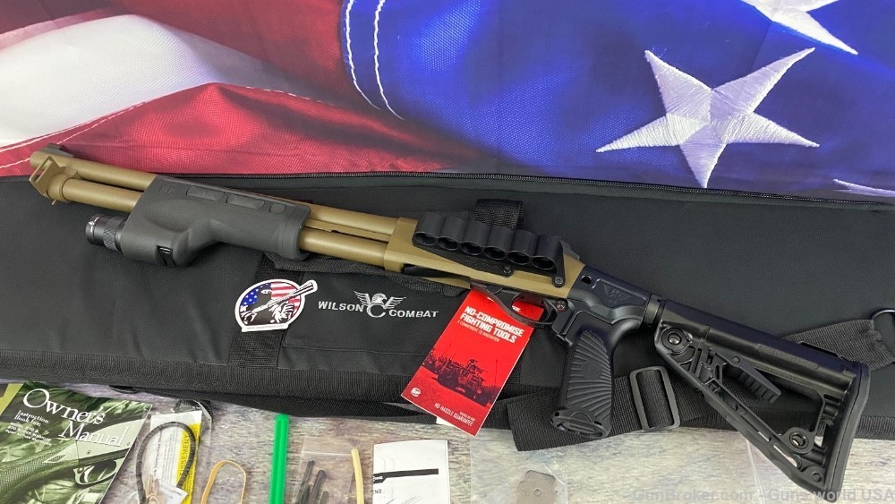 Remington 870 Wilson Combat CQB shotgun FDE Coyote 6+1 12ga 12 gauge  12 ga-img-0
