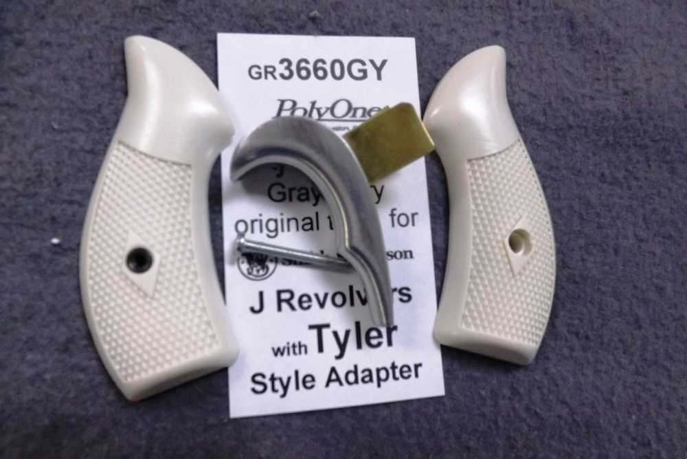 Ajax cpy Ivory Grips & Tyler T-grip style Adapter S&W J Revolvers 36 60 642-img-9