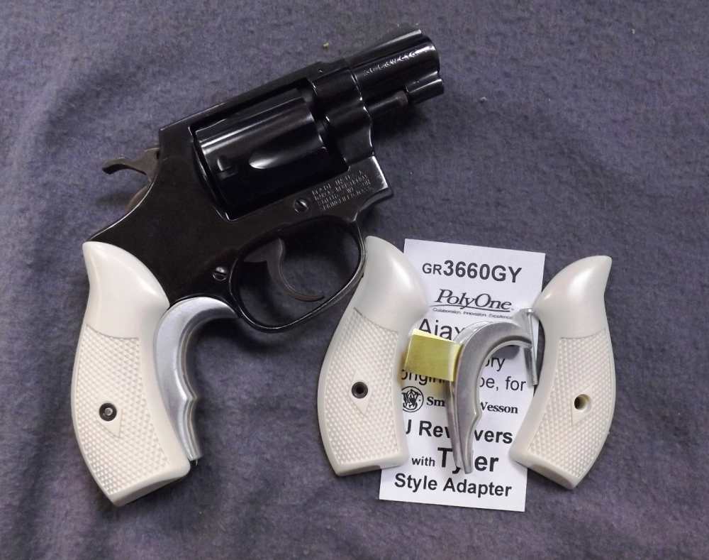 Ajax cpy Ivory Grips & Tyler T-grip style Adapter S&W J Revolvers 36 60 642-img-15