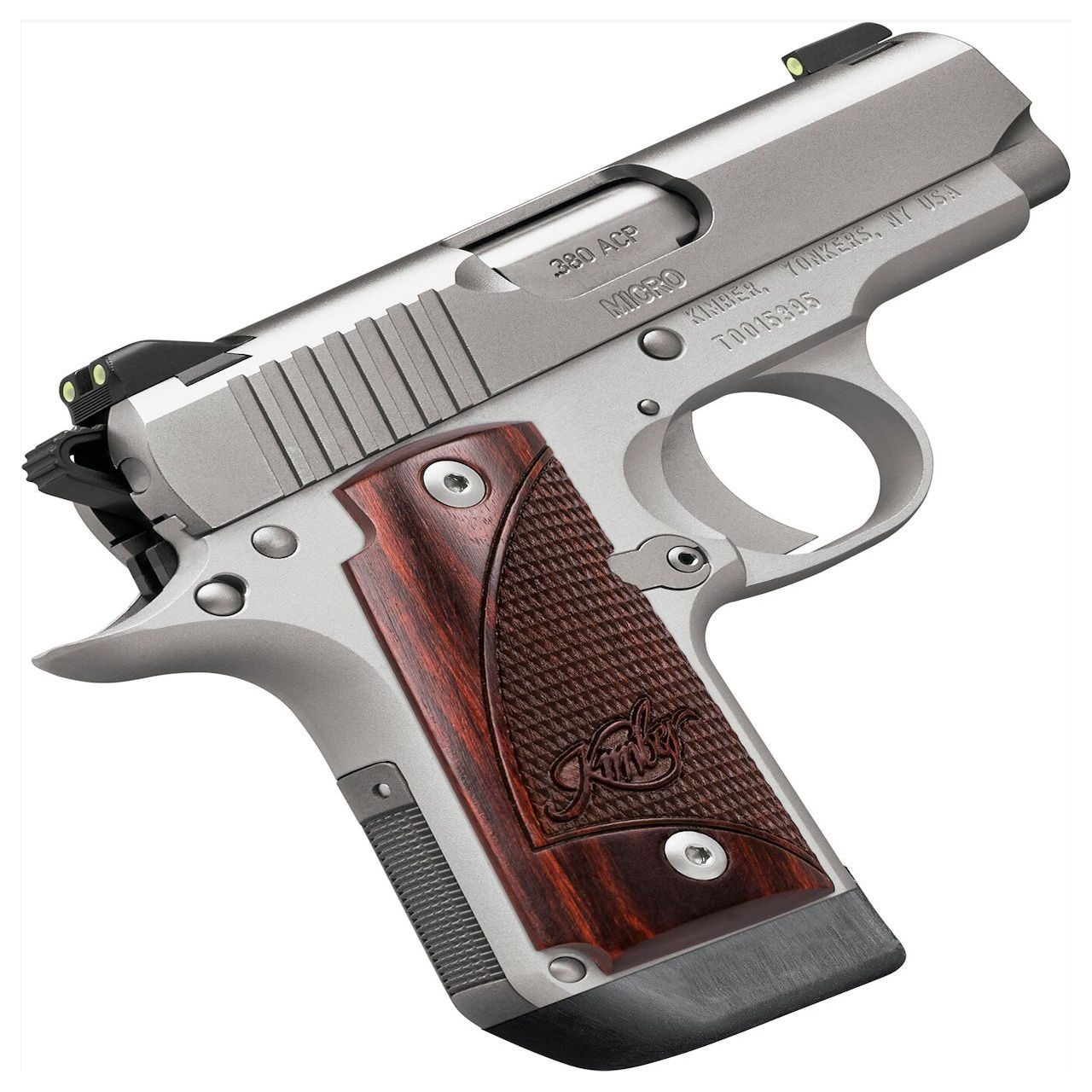 Kimber Mfg, Inc Micro Stainless Rosewood NS Micro 380 ACP Pistol 7+1 2.75 S-img-0