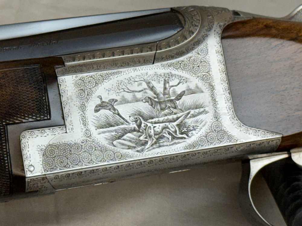 Stunning Lambert Engraved 1975 FN Browning Superposed D4 Grade 12ga-img-1