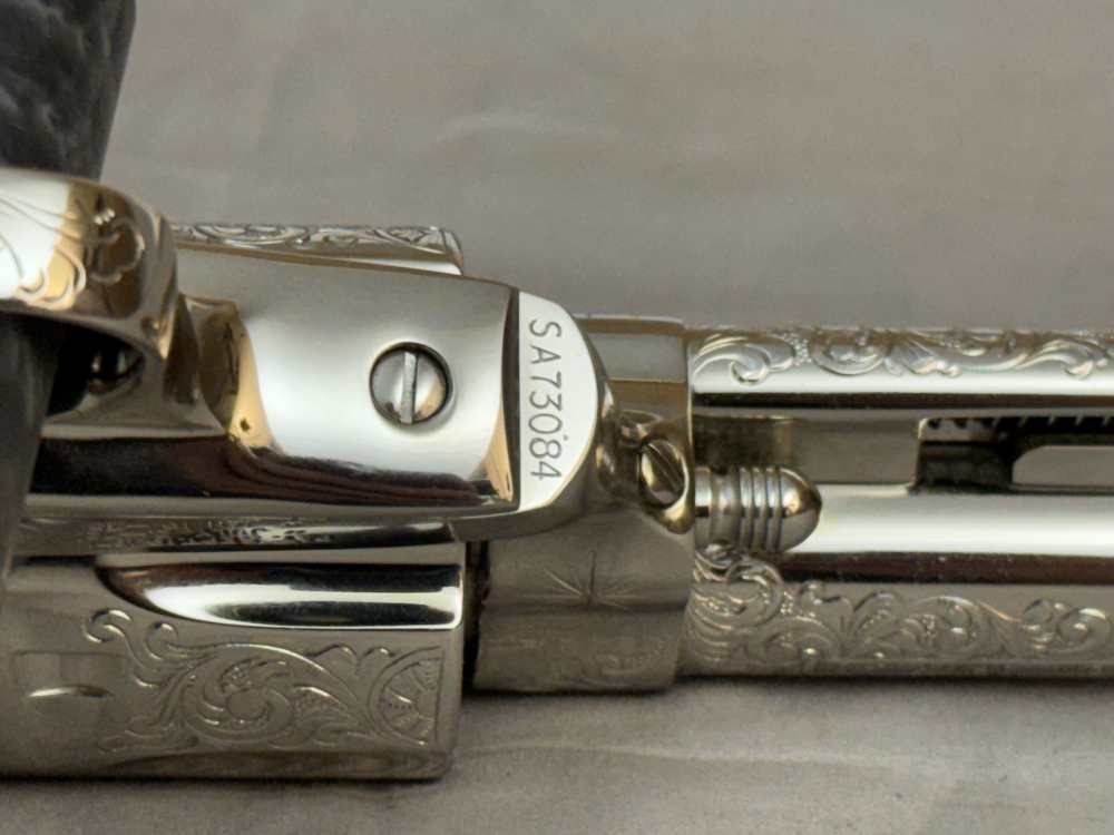 LNIB 1988 Colt SAA Engraving Sampler .45colt Ivory Grips Nickel Finish-img-13