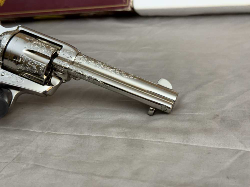 LNIB 1988 Colt SAA Engraving Sampler .45colt Ivory Grips Nickel Finish-img-11