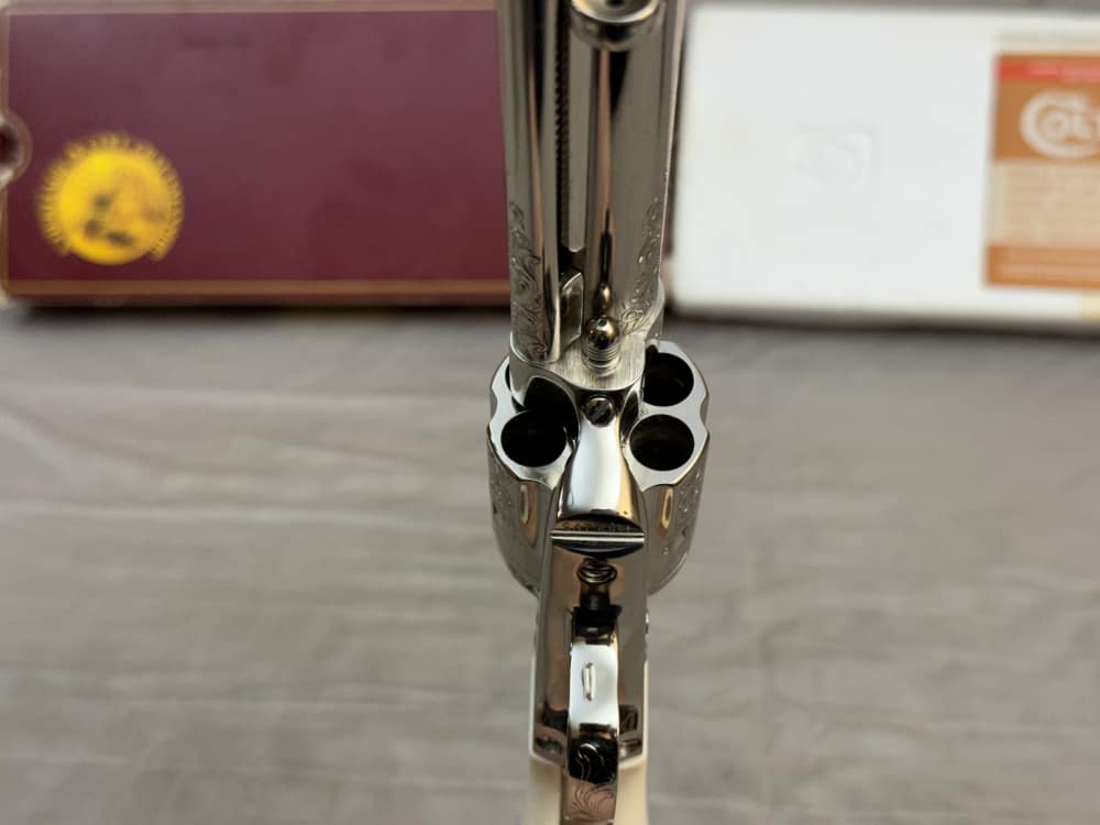 LNIB 1988 Colt SAA Engraving Sampler .45colt Ivory Grips Nickel Finish-img-18