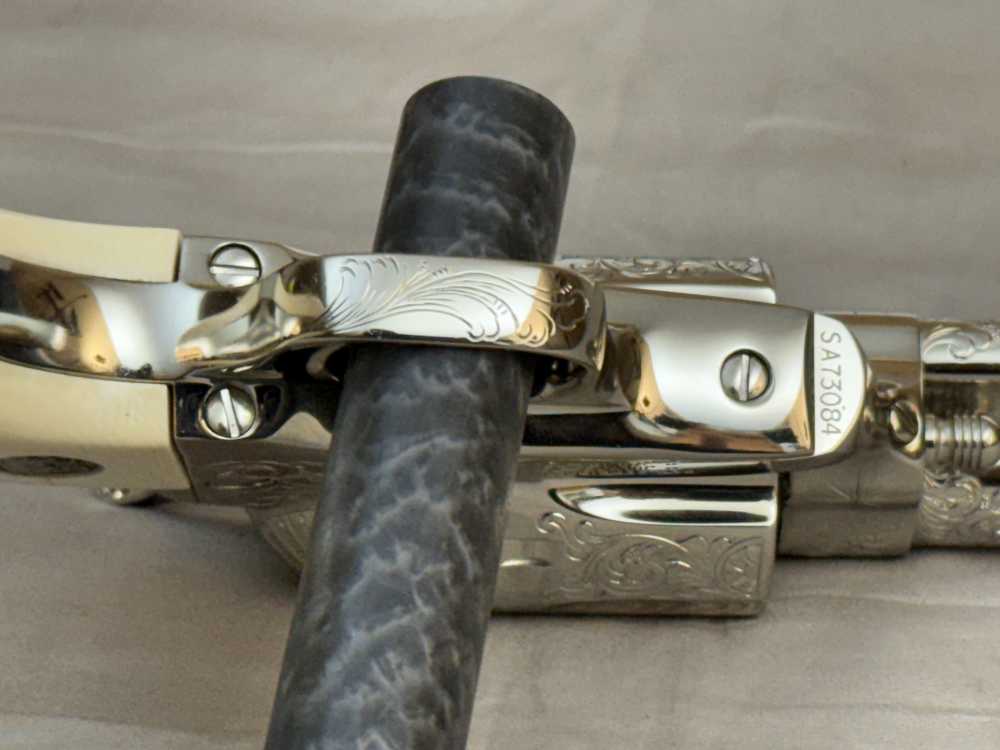 LNIB 1988 Colt SAA Engraving Sampler .45colt Ivory Grips Nickel Finish-img-14