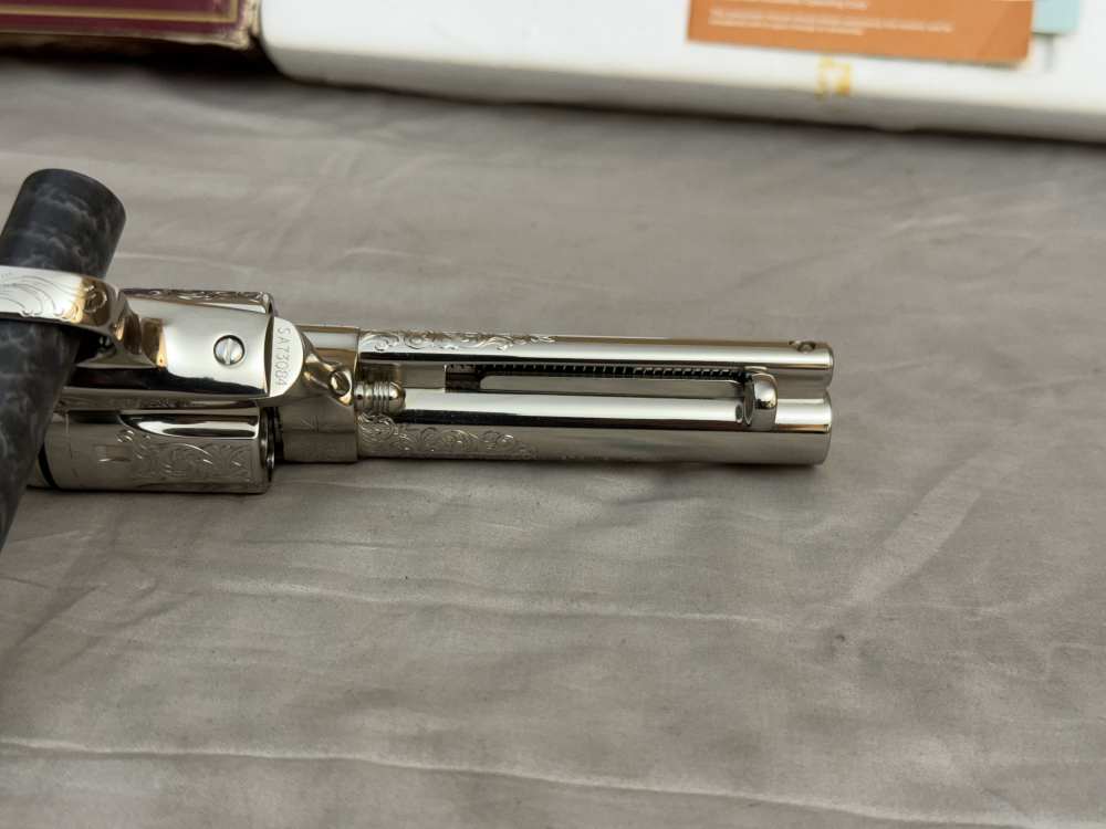 LNIB 1988 Colt SAA Engraving Sampler .45colt Ivory Grips Nickel Finish-img-12