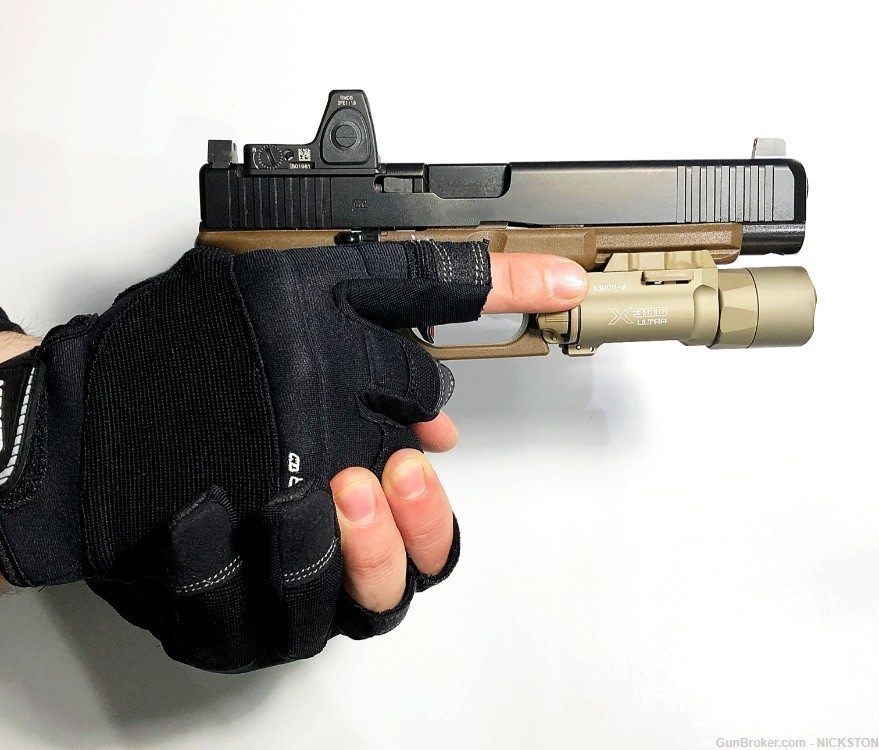 X-Large Size Tactical Gloves Open Fingers Lightweight Breathable -Three5-img-6